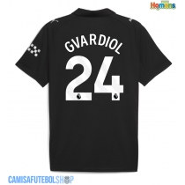 Camisa de time de futebol Manchester City Josko Gvardiol #24 Replicas 2º Equipamento 2025-26 Manga Curta